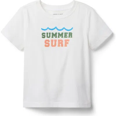 Janie And Jack Babies'  Surf Tee In White