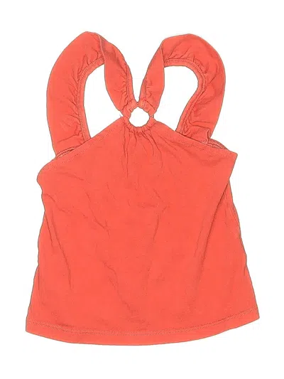Pre-owned Janie And Jack Kids' Tank Top Orange Halter Neckline Tops