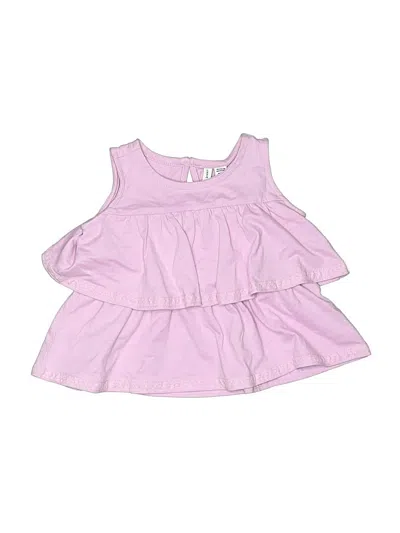 Pre-owned Janie And Jack Kids' Tank Top Pink Ruffles Neckline Tops