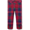 Janie And Jack Tartan Button Cuff Pant In Multi