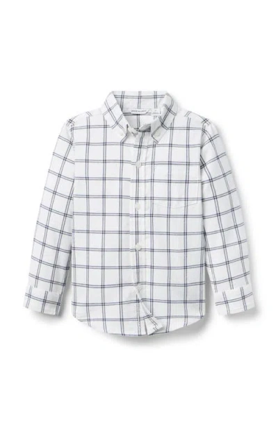 Janie And Jack Babies'  Tattersall Flannel Shirt In White