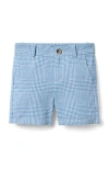 Janie And Jack Tattersall Linen-cotton Short In Blue