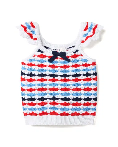 Janie And Jack The Americana Crochet Top In Multi
