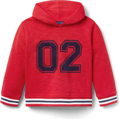 Janie And Jack Babies'  The Athletic Hoodie In Red