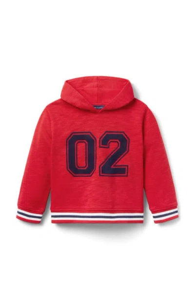 Janie And Jack Babies'  The Athletic Hoodie In Red