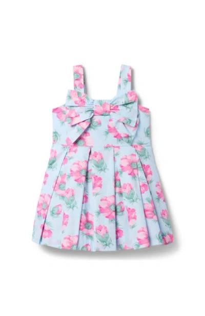 Janie And Jack Kids'  The Blossom Bow Dress In Blue
