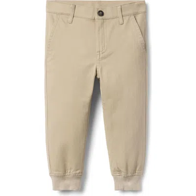 Janie And Jack Babies'  The Button Twill Jogger In Sand