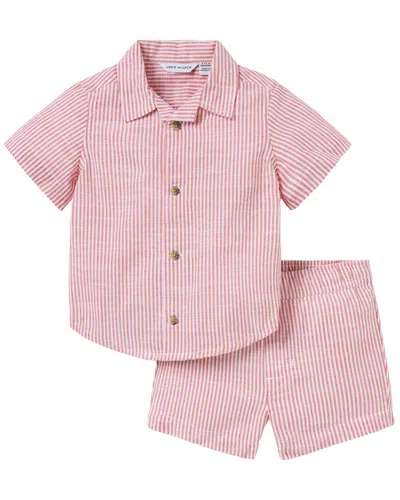 Janie And Jack Kids' The Cabana Linen Matching Set In Multi