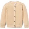 Janie And Jack The Classic Ribbed Cardigan In Neutral