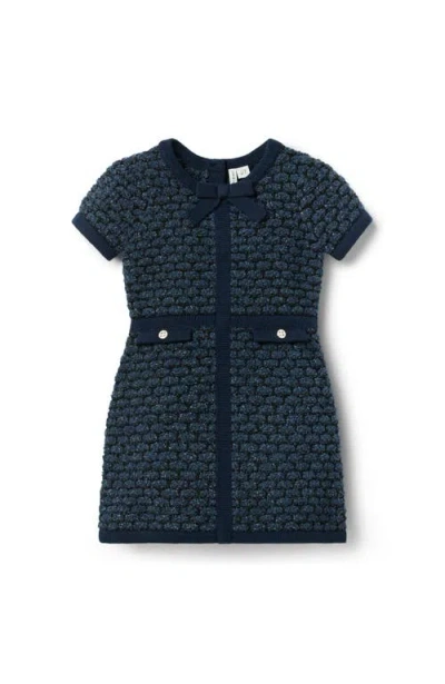 Janie And Jack Babies'  The Classic Tweed Dress In Blue