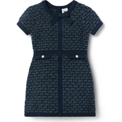 Janie And Jack Babies'  The Classic Tweed Dress In Blue