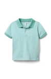 Shop Janie And Jack The Colorblocked Pique Polo In Green