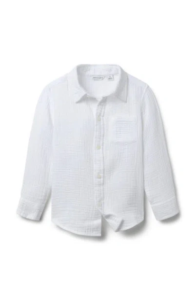 Janie And Jack Kids'  The Cotton Gauze Shirt In White