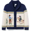 Janie And Jack The Cowboy Cardigan In Multi