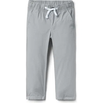 Janie And Jack Kids'  The Drawstring Poplin Pant In Gray