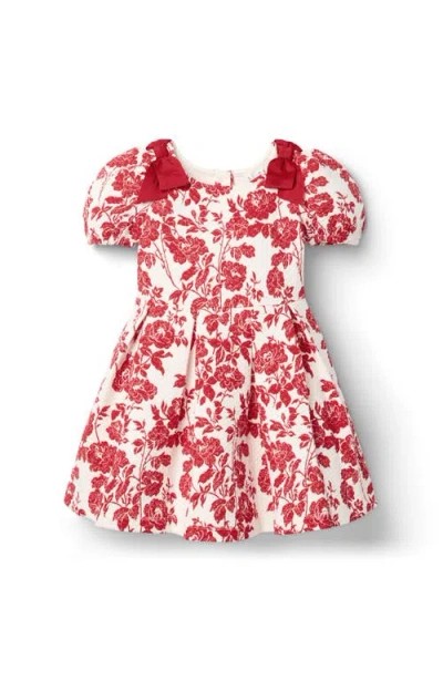 Janie And Jack Kids'  The Floral Quilted Bow Dress In Multi