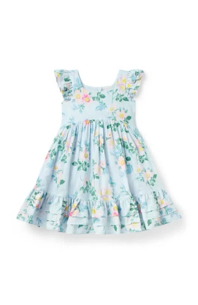 Janie And Jack Kids'  The Flowerful Dress In Blue