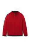 Janie And Jack The Half-zip Sweater In Red