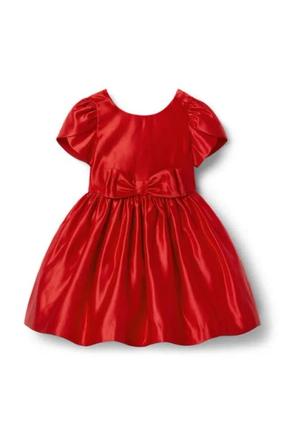 Janie And Jack Babies'  The Holiday Bow Dress In Red