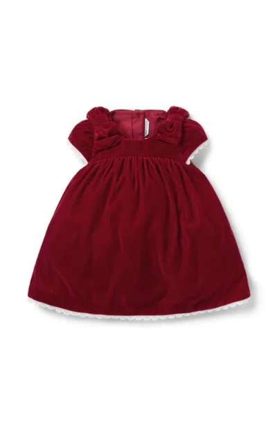 Janie And Jack The Holiday Velvet Baby Dress In Red