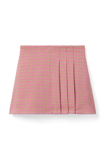 Janie And Jack Kids'  The Houndstooth Pleated Skirt In Pink