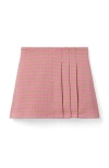 Janie And Jack The Houndstooth Pleated Skirt In Pink