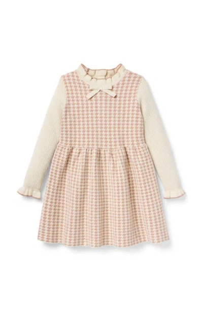 Janie And Jack Babies'  The Houndstooth Sweater Dress In Neutral