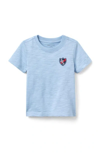 Janie And Jack Kids'  The J&j Patch Slub Tee In Blue