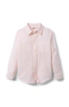 Janie And Jack The Linen-cotton Shirt In Pink