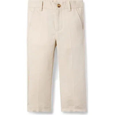 Janie And Jack Babies'  The Linen-cotton Suit Pant In Ivory