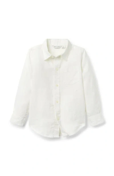 Janie And Jack Babies'  The Linen Shirt In White