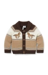 Janie And Jack The Little Equestrian Baby Cardigan In Multi
