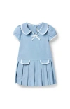 Janie And Jack The Oxford Pleated Dress In Blue
