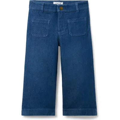 Janie And Jack Babies'  The Patch Pocket Wide Leg Jean In Medium Wash In Blue