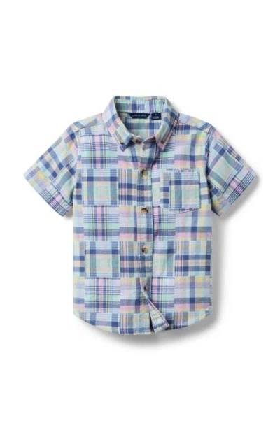 Janie And Jack Babies'  The Plaid Patchwork Shirt In Multi