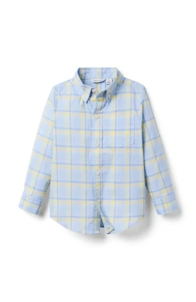 Janie And Jack Babies'  The Plaid Shirt In Blue