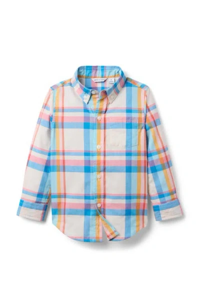 Janie And Jack Babies'  The Plaid Shirt In White