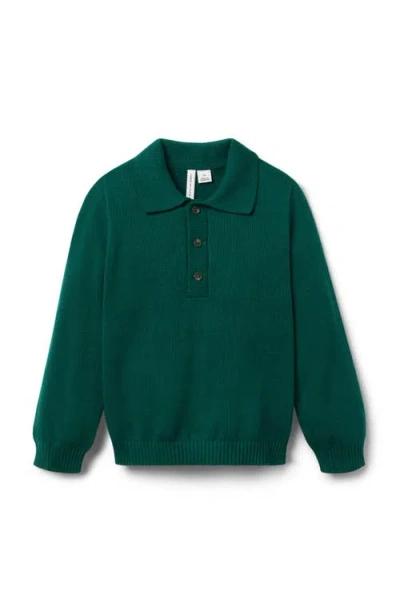 Janie And Jack Babies'  The Polo Sweater In Green