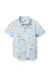 Janie And Jack The Poplin Shirt In Animal Map