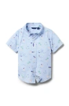 Janie And Jack Kids'  The Poplin Shirt In Surfer