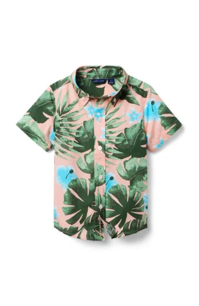 Janie And Jack Kids'  The Poplin Shirt In Tropical