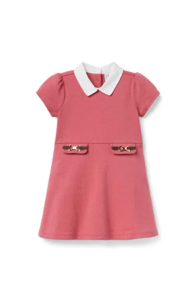 Janie And Jack Babies'  The Quilted Bridle Bit Dress In Pink