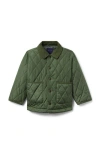 Janie And Jack The Quilted Jacket In Green