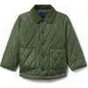 Janie And Jack The Quilted Barn Jacket In Green