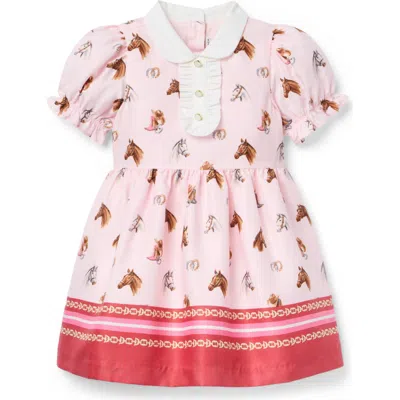 Janie And Jack Babies'  The Signature Equestrian Dress In Pink