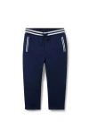 Janie And Jack The Stripe French Terry Jogger In Blue