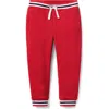 Janie And Jack The Stripe French Terry Jogger In Red