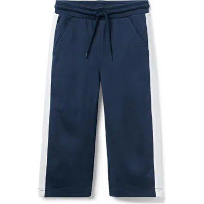 Janie And Jack Babies'  The Stripe Wide Leg Ponte Pant In Blue