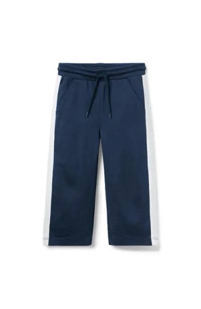 Janie And Jack Babies'  The Stripe Wide Leg Ponte Pant In Blue