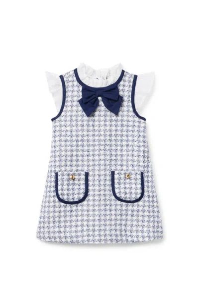 Janie And Jack Babies'  The Tailored Tweed Dress In Blue